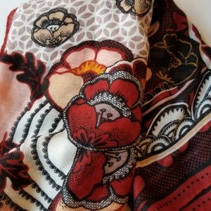 ❗H&M Burgundy and Orange Floral Sheer Wrap Scarf❗